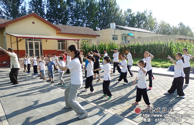 今天開始太極三寶「云手」的練習；小學員們非常認真地跟隨老師，體會太極藝術的魅力。