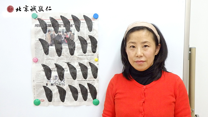 來(lái)自沈陽(yáng)的學(xué)員展示第一天書法習(xí)作