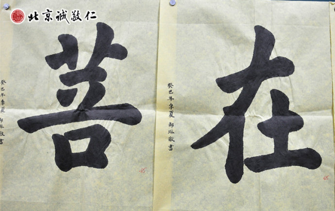 2013年8月份書法習作：菩、在