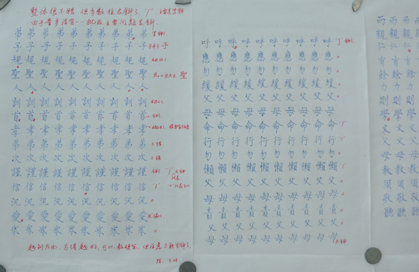 傅先生書法學習相冊:硬筆基本功